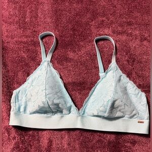 PINK Victoria's Secret Light Blue Lace Bralette
